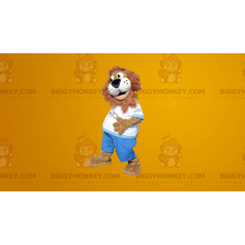 Costume de mascotte BIGGYMONKEY™ de tigre marron et blanc -