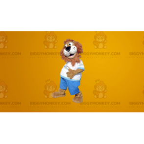 Brown and White Tiger BIGGYMONKEY™ Mascot Costume –