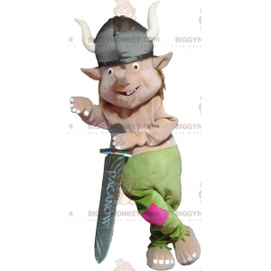 Costume de mascotte BIGGYMONKEY™ de lutin de troll avec un