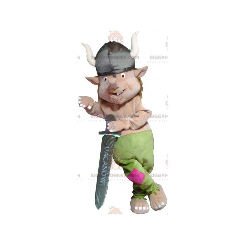 Costume da mascotte Troll Leprechaun BIGGYMONKEY™ con elmo