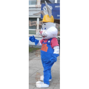Disfraz de mascota de conejo gris y blanco BIGGYMONKEY™ con