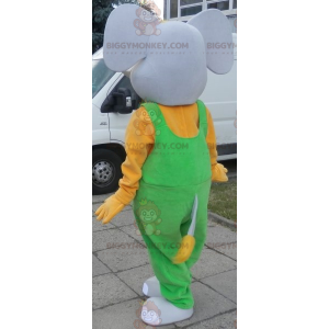 BIGGYMONKEY™ Costume da mascotte Elefante grigio e giallo