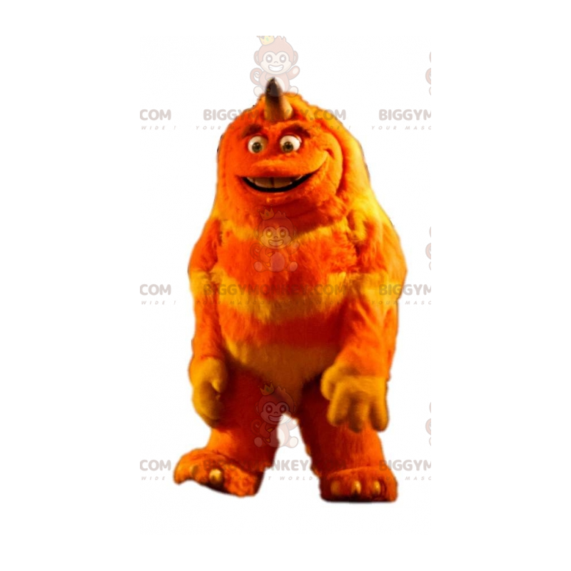 Orange and Yellow Furry Monster BIGGYMONKEY™ Mascot Costume.