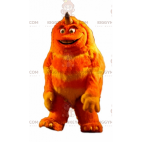 Orange-gelbes pelziges Monster BIGGYMONKEY™ Maskottchen-Kostüm.