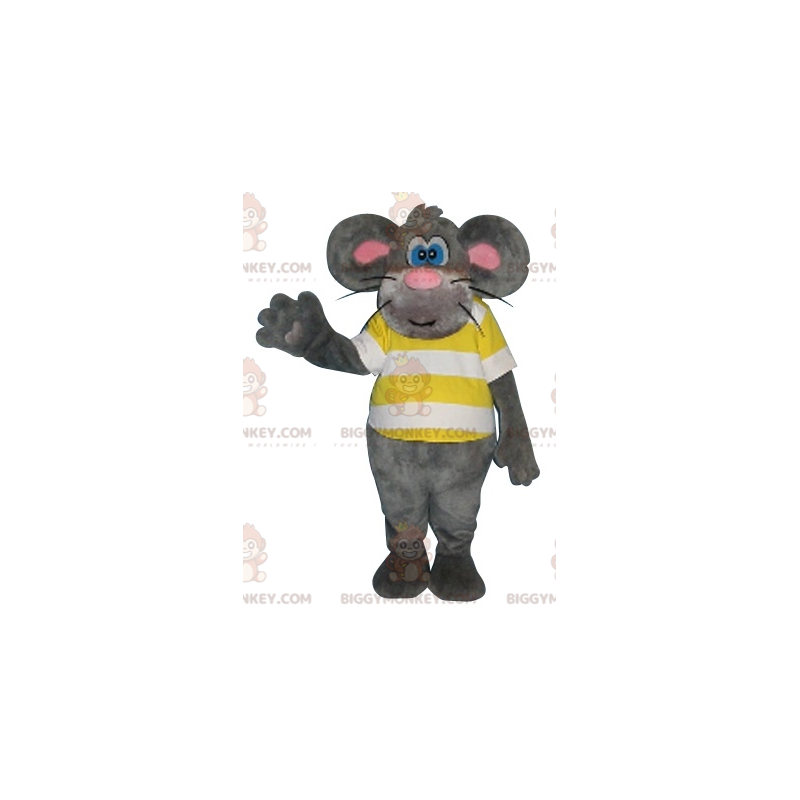 Costume de mascotte BIGGYMONKEY™ de souris grise avec de jolis