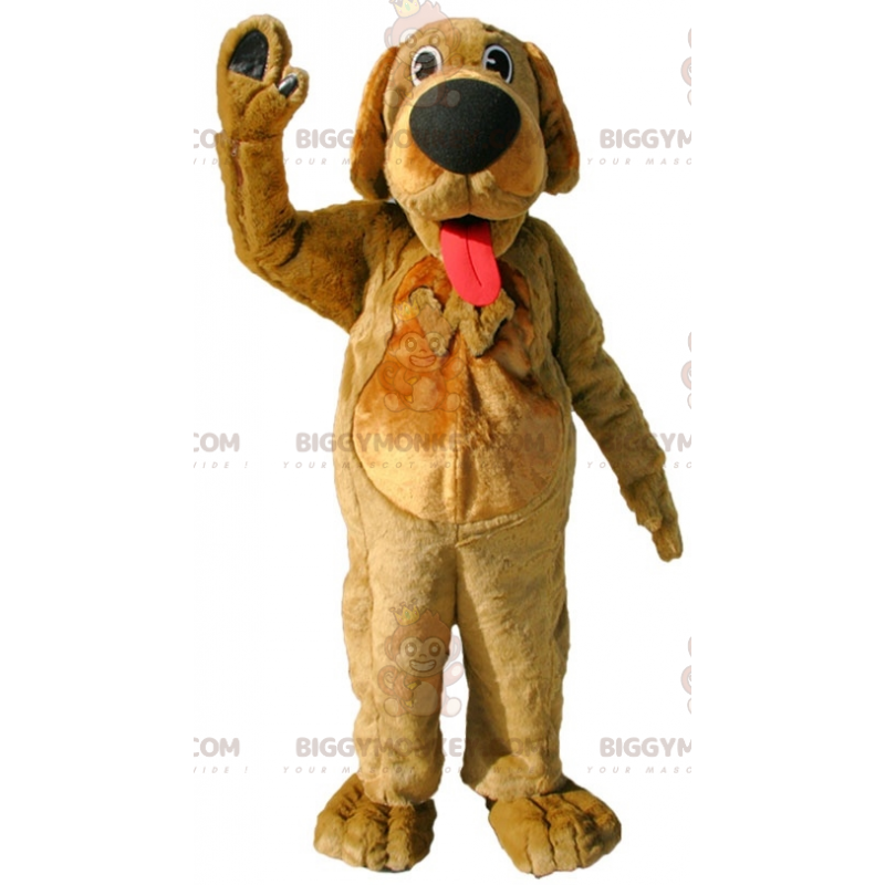 Disfraz de mascota Big Tongue Brown Dog BIGGYMONKEY™ -