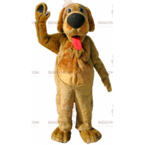 Costume de mascotte BIGGYMONKEY™ de chien marron avec une