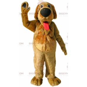 Kostium maskotka brązowy pies BIGGYMONKEY™ z dużym językiem -