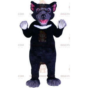 Svart och vit Tasmanian Devil BIGGYMONKEY™ maskotdräkt -