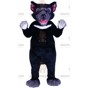 Czarno-biały kostium maskotki diabła tasmańskiego BIGGYMONKEY™