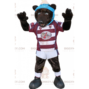 Braunbär BIGGYMONKEY™ Maskottchen-Kostüm in Sportbekleidung -