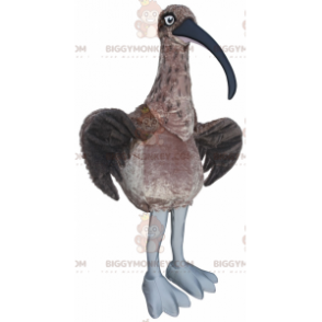 Eurasian Curlew BIGGYMONKEY™ Mascot Costume. Brown Bird