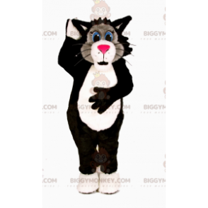 BIGGYMONKEY™ Mascot Costume Tricolor Cat with Blue Eyes –