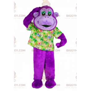 Lilla abe BIGGYMONKEY™ maskotkostume med ferieskjorte -