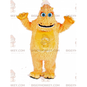 BIGGYMONKEY™ Μασκότ στολή Κίτρινο Τριχωτό τέρας με μεγάλα μπλε