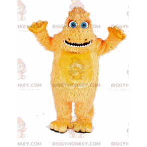 BIGGYMONKEY™ maskottiasu Keltainen karvainen hirviö isoilla
