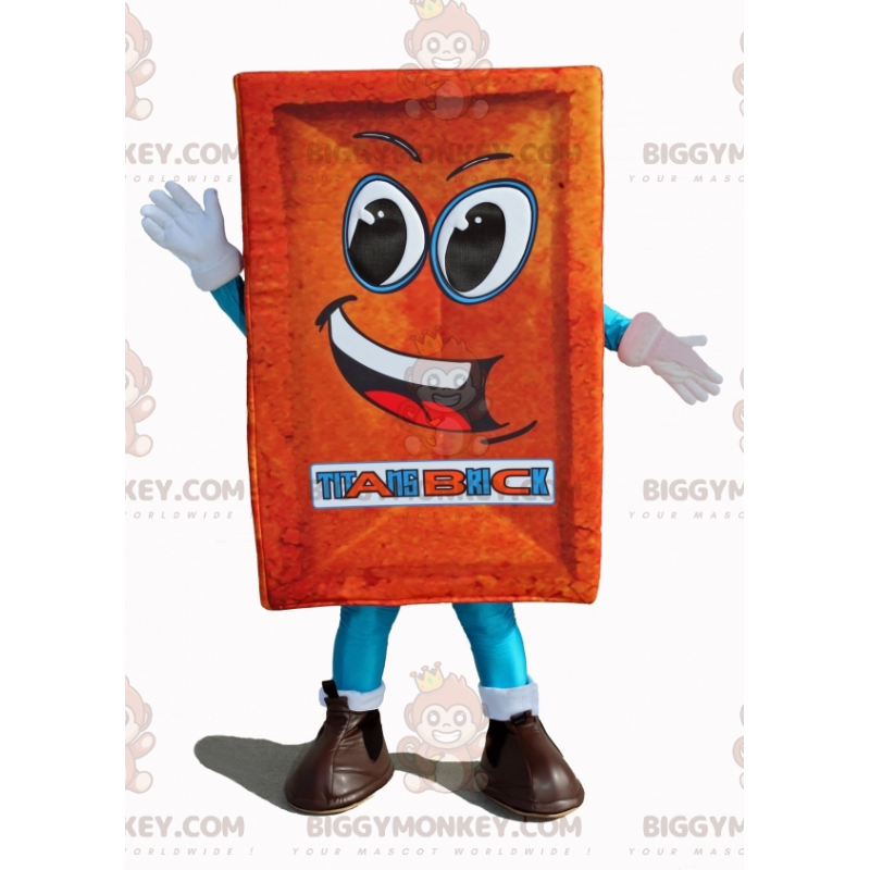 Kostým s úsměvem obřího maskota BIGGYMONKEY™ z červených cihel