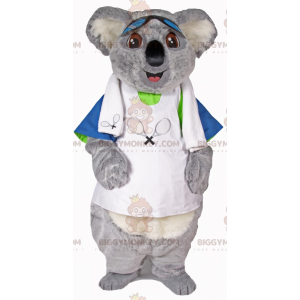 BIGGYMONKEY™ costume da mascotte di koala grigio e bianco in