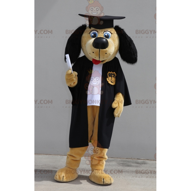 Graduate Dog BIGGYMONKEY™ maskotkostume. Frisk uddannet