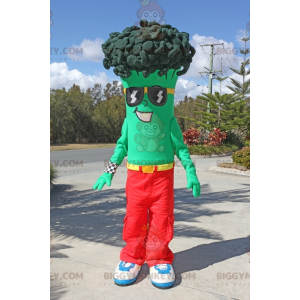 Disfraz de mascota Green Broccoli BIGGYMONKEY™ con gafas de sol