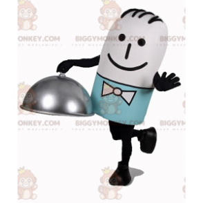 Costume de mascotte BIGGYMONKEY™ de serveur avec un nœud