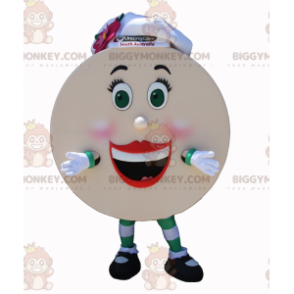 Giant Pancake BIGGYMONKEY™ Mascot Costume with Hat –