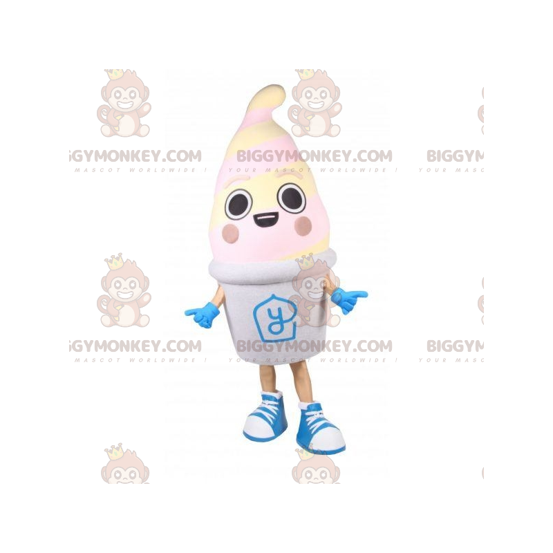 Frozen Yogurt BIGGYMONKEY™ Mascot Costume. Giant Ice Cream