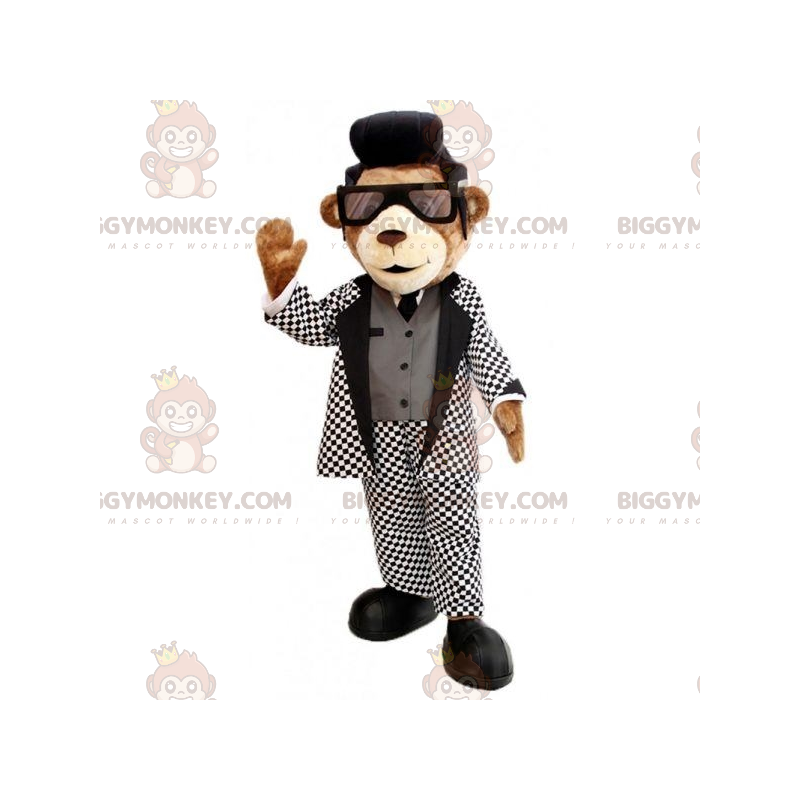 Brown Teddy Bear BIGGYMONKEY™ Mascot Costume With Cute Black