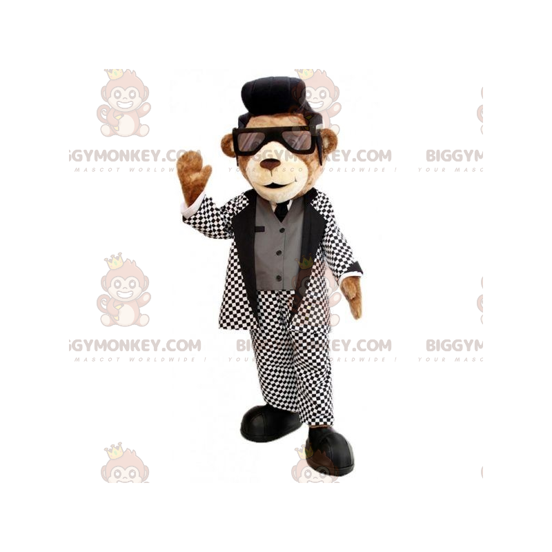 Costume de mascotte BIGGYMONKEY™ de nounours marron avec un