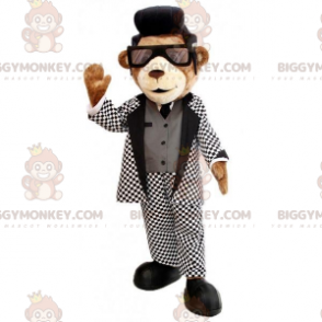 Brown Teddy Bear BIGGYMONKEY™ Mascot Costume With Cute Black