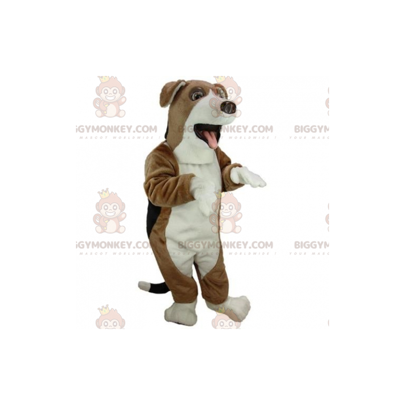 Disfraz de mascota BIGGYMONKEY™ de perro marrón, blanco y