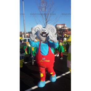 Giant Gray Mouse BIGGYMONKEY™ Mascot Costume Dressed In