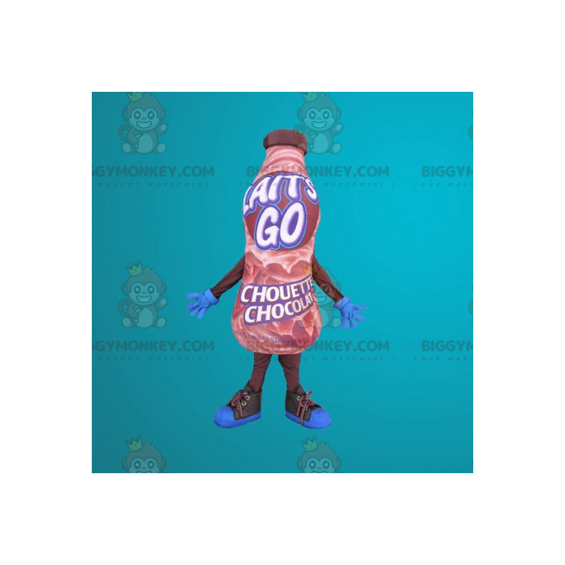 Traje de mascote de garrafa de chocolate gigante BIGGYMONKEY™ –