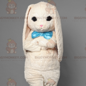 Fantasia de mascote BIGGYMONKEY™ Coelho branco com gravata