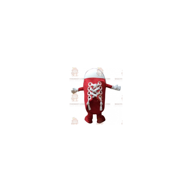 Red and White Shoe BIGGYMONKEY™ Mascot Costume. Basketball