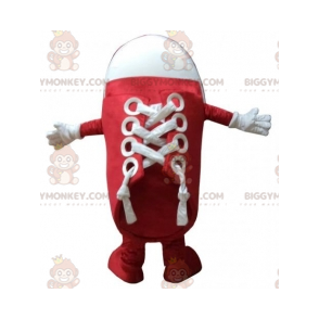 Red and White Shoe BIGGYMONKEY™ Mascot Costume. Basketball