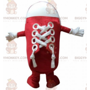 Red and White Shoe BIGGYMONKEY™ Mascot Costume. Basketball