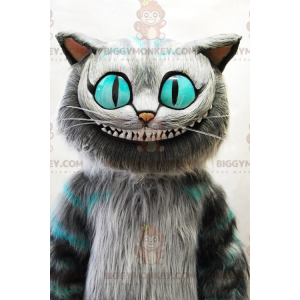 Traje de mascote do gato de Cheshire Alice no país das