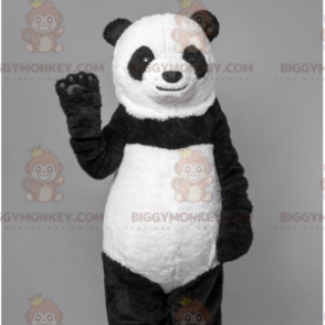 Disfraz de mascota BIGGYMONKEY™ de oso panda blanco y negro.