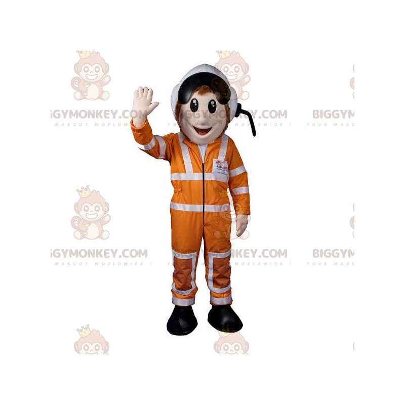 Costume de mascotte BIGGYMONKEY™ de pilote d'avion avec un