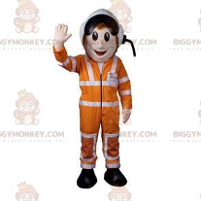 Flypilot BIGGYMONKEY™ maskotkostume med hjelm og jumpsuit -