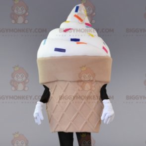 Ice Cream BIGGYMONKEY™ Mascot Costume. Ice Cream Cone