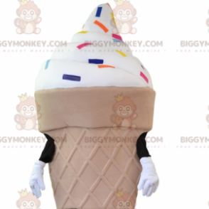 Traje de mascote de sorvete BIGGYMONKEY™. Fantasia de mascote