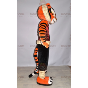 Traje de mascote BIGGYMONKEY™ do famoso tigre Mestre Tigresa em