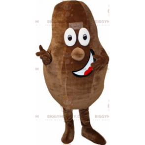 Costume da mascotte gigante sorridente della fava di cacao