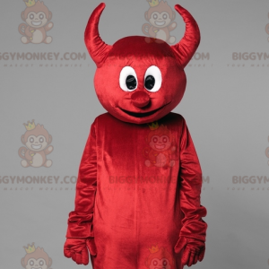 Traje de mascote BIGGYMONKEY™ de diabo vermelho com chifres.