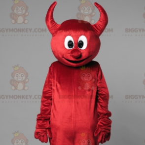 BIGGYMONKEY™ mascot costume of red devil with horns. Imp