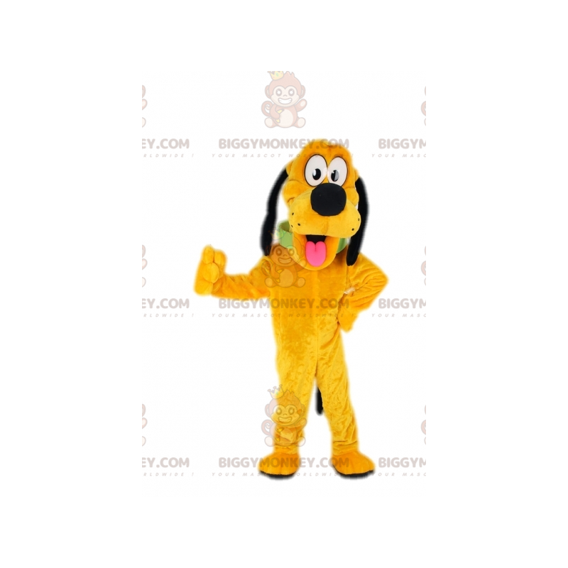 Costume de mascotte BIGGYMONKEY™ de Pluto chien jaune de Disney