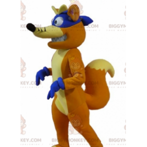 Traje de mascote BIGGYMONKEY™ da famosa raposa Swiper em Dora
