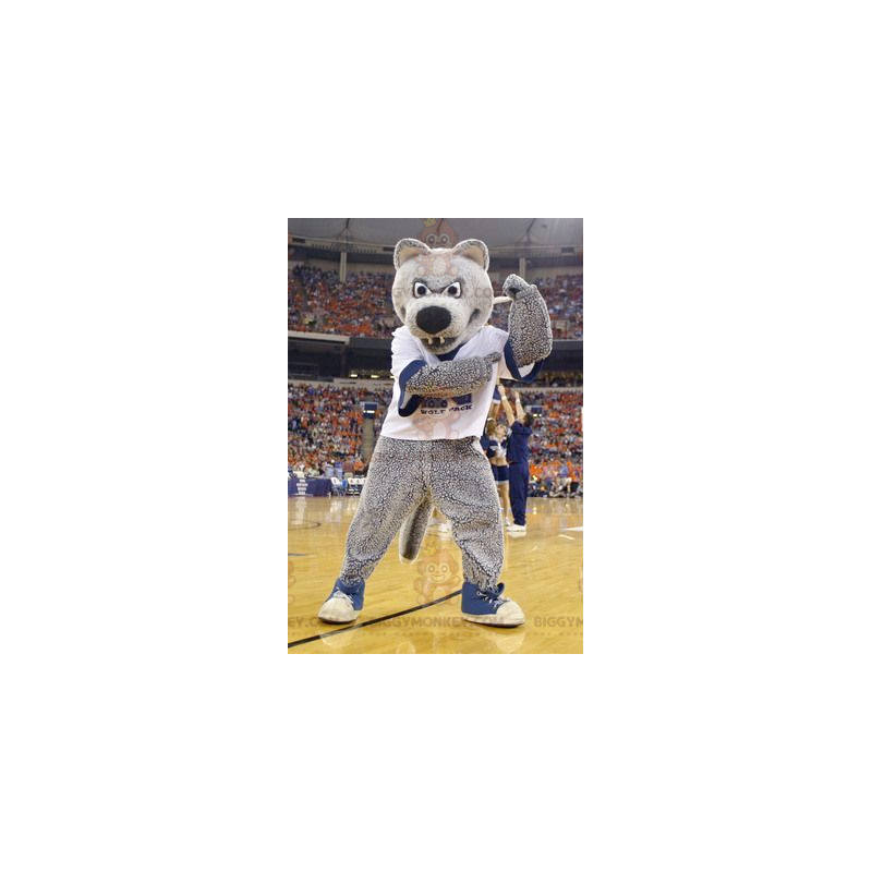 Gray Bear BIGGYMONKEY™ Mascot Costume In Sportswear –